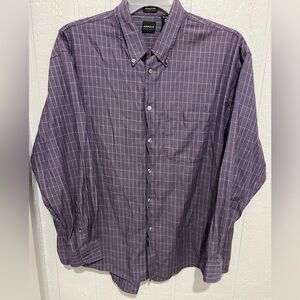 GUC ARROW size xl purple long sleeve button up dress shirt
